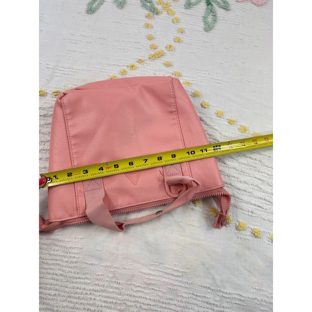 Reebok Mini Tote Bag Purse Salmon Pink Faux Leather Small Handbag - Picture 9 of 10